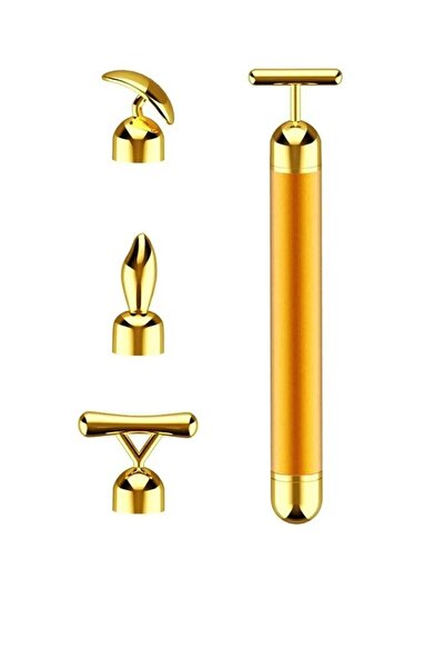 Genel Markalar Gold Massager Gıdı Giderici Titreşimli Yüz Masaj Aleti Seti Kı...