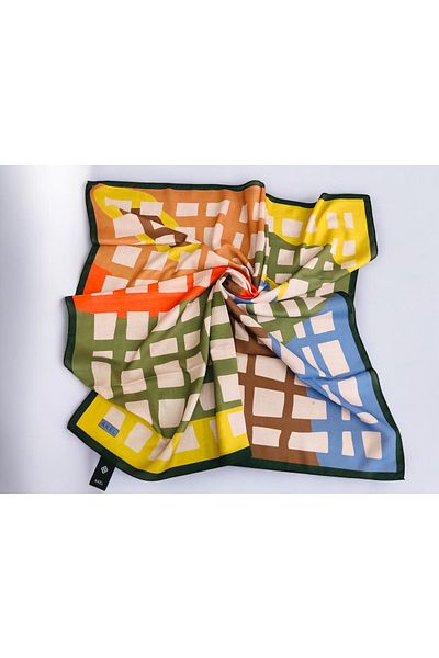 Akel 95x95 Ethnic Patterned Digital Soft Scarf