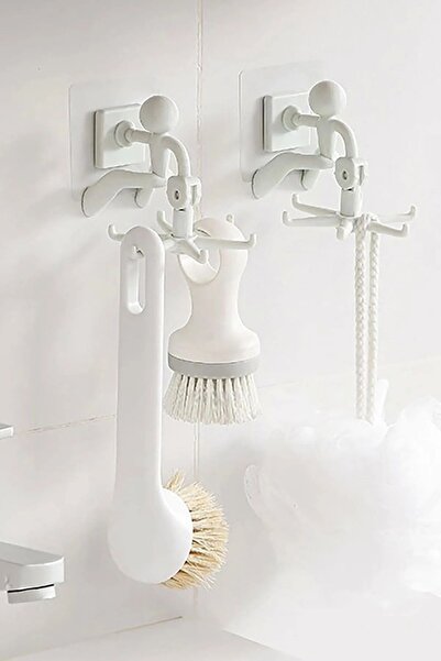 Seram Collection 6 Kancalı Mutfak Banyo Döner Askı Kepçe Havlu Lif Askılığı P...