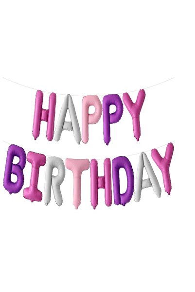 party mix Pembe Happy Birthday Folyo Balon |gabbys Dollhouse Wednesday Kuromi Barbie Doğum Günü Konsepti |