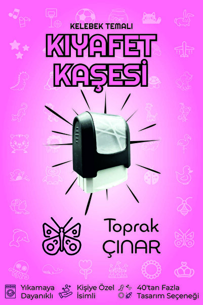 Basamak Futbol Topu Figürlü Isimli Öğrenci Kıyafet Kaşesi