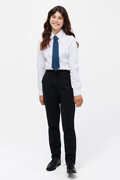 OKULCUBABA Devojke su nosile Visok struk tkana tkanina obične školske pantalo...