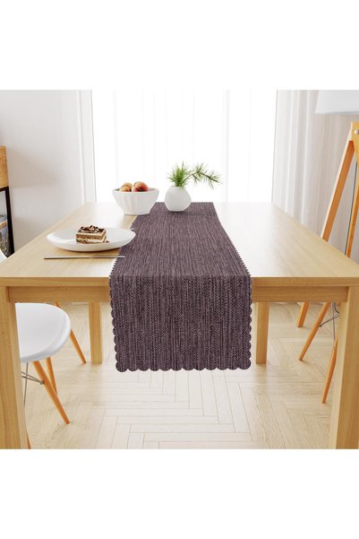 benimol Gül Kurusu Keten Dokulu Runner 40x140
