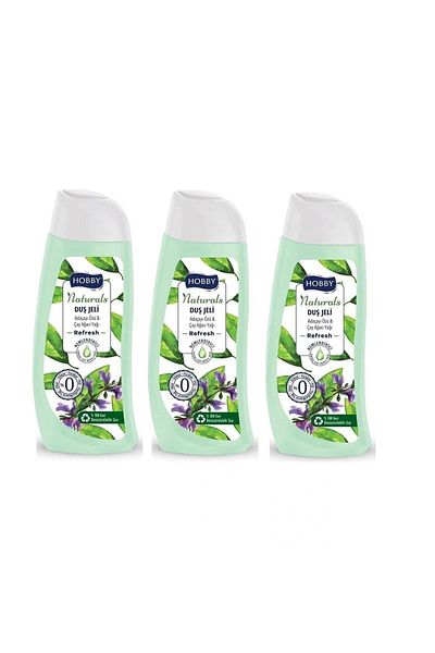 Hobby Shower Gel Naturals Refresh - 500 Ml Sage Extract and Tea Tree Oil