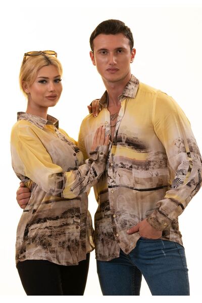 Exve Exclusive Zebra and madaGascar Themed DiGital Printed Cotton Voile Women's Shirt - Special DesiGn