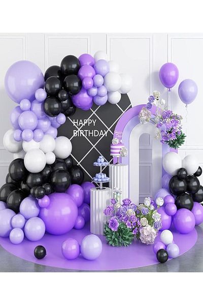 party mix Wednesday Birthday Concept - 65 Pieces Balloon Chain Set