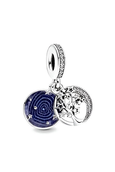 Lux Design Gümüş Ağaç, Galaksi Ve Ay Çift Sallantılı Charm