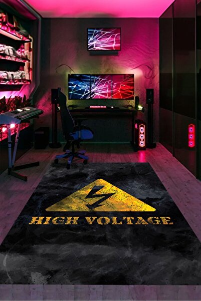 YTR HOME Dijital Baskı Yıkanabilir Kaymaz Taban Gamer Halısı Genç Odası Oyunc...
