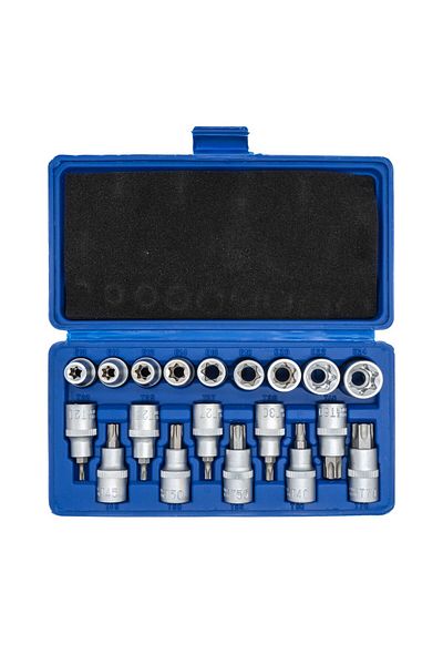 Titi 5440 1/2'' Inner-Outer Torx Socket Wrench Set 19 Pieces