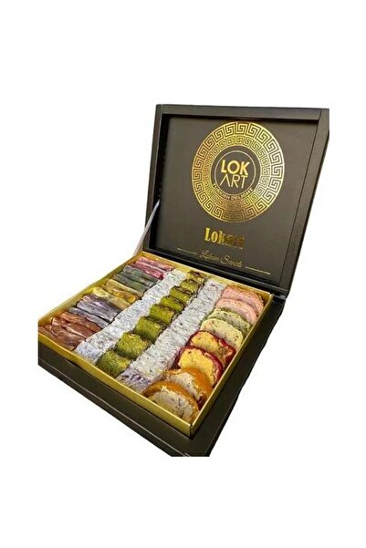 LokArt VIP Bölmeli Karışık Lokum Paketi - 900gr | Parmak - Sarma - Çifte Kavr...