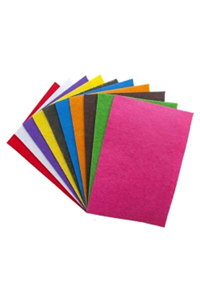 Genel Markalar Düz Karışık Renkli Keçe Tabaka 50x70 Pakette 10 Adet