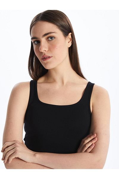 LC Waikiki LCW DREAM Women's Tank Top - U Collar, Straight Cut