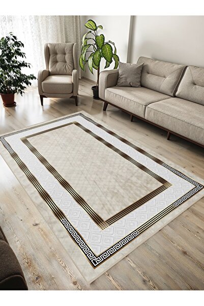 YTR HOME Dijital Baskı Yıkanabilir Kaymaz Taban Dekoratif Salon Mutfak Halısı...
