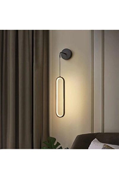 Genel Markalar Mavrovo / Led Aplik / Elips / 80 Cm / Antrasit Gövde / 3 Renk Işık / 3 Yıl Garanti