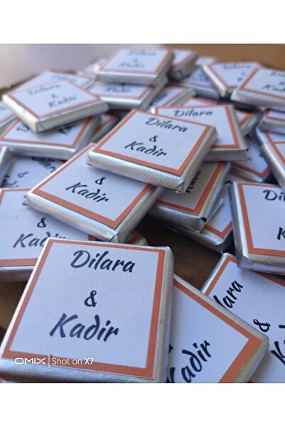 afyoresel Gümüş Sargılı Söz Nişan Nikah Kız Isteme Madlen Çikolata 50 Adet