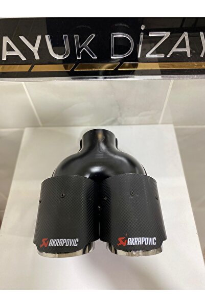 Mayuk Dizayn Akrapovic 90mm Krom Çiftli Eşit Egzoz Ucu Her Araca Uyumlu 1 Adet