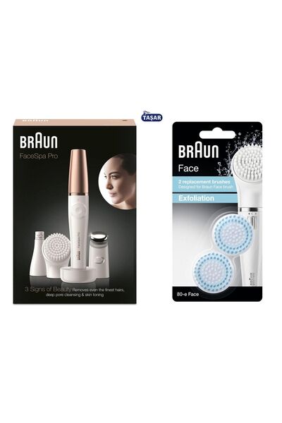 Braun Facespa Pro 911 Yüz Epilatörü + Face Peeling 80-e