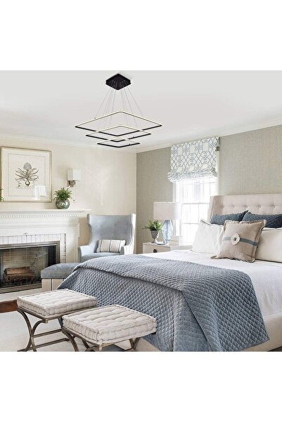 PeraTeknoloji Led Avize Sarkıt 3renk - Kare 70 Cm