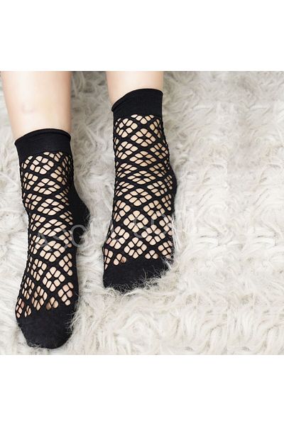 ASGÜL SOCKS Комплект от 3 чифта мрежести шарени дамски чорапи
