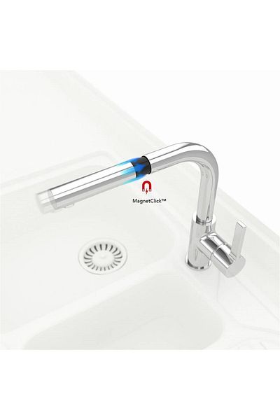 Adell 360 Degree Rotatable Chrome Kitchen Faucet with Kelvin Spiral15731161
