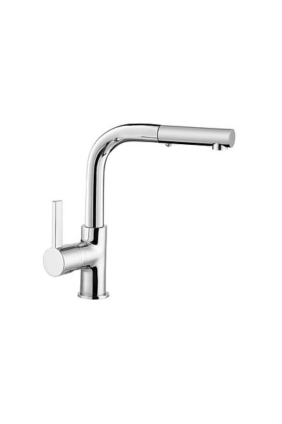 Adell 360 Degree Rotatable Chrome Kitchen Faucet with Kelvin Spiral15731161