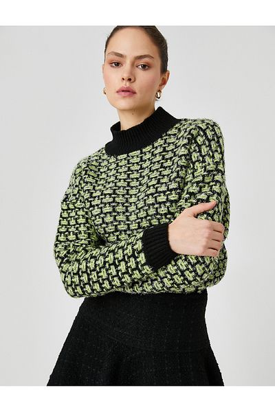 Koton Oversize Knitted Glitter Sweater