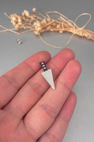 Jaida Moda Unisex Chef Spatula Figured Steel Stud Earrings