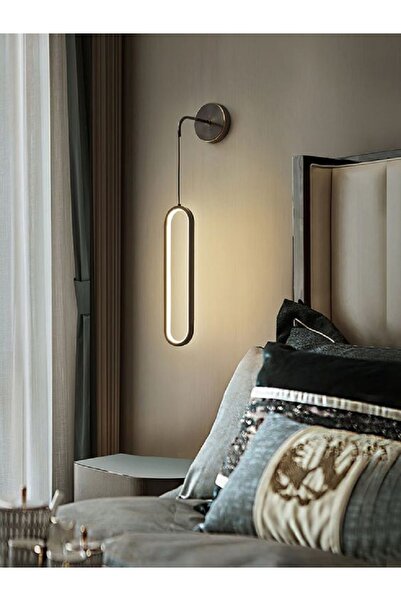 Genel Markalar Mavrovo / Led Aplik / Elips / 80 Cm / Antrasit Gövde / 3 Renk Işık / 3 Yıl Garanti
