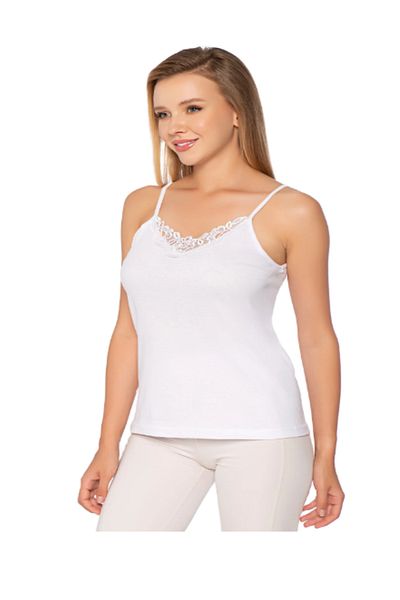 Pi Giyim White Laced Women's Athlete - with Rope Strap, Pack of 6