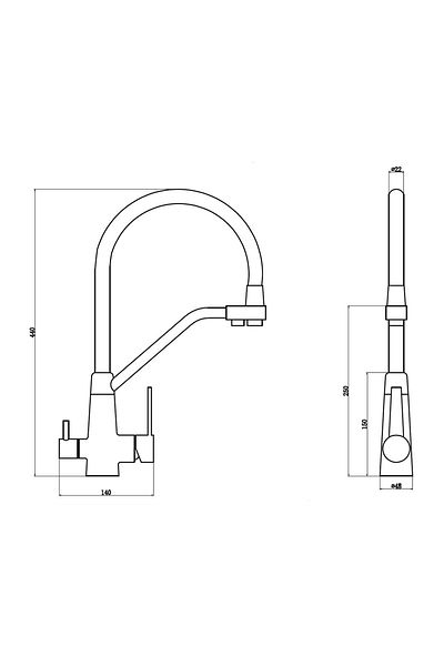 FLEKO BATARYA Fleko Chrome Kubar Purified Sink Faucet KS16S3A