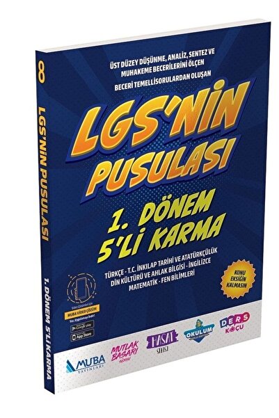 Muba Yayınları Muba 8. Sınıf Lgs Nin Pusulası 1. Dönem 5 Li Karma Deneme Şuba...