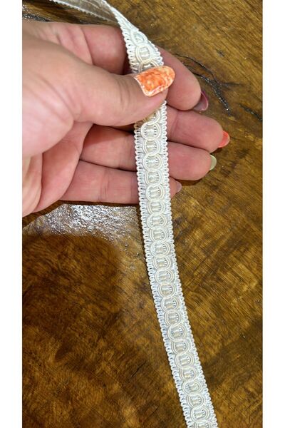 Gönülden Tasarım 1 CM Broderie Brodata - Accesoriu pentru Imbracaminte pentru Cusatura, 1 Metru Culoare Crem