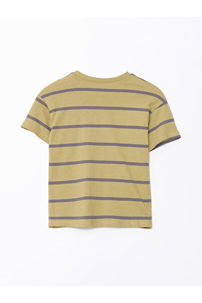 LC Waikiki Pruhované tričko s krátkým rukávem a krátkým rukávem pro chlapečka