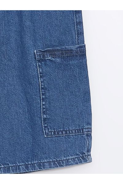 LC Waikiki Pantaloni scurti din Jean pentru bebelusi - Model de baza cu talie elastica
