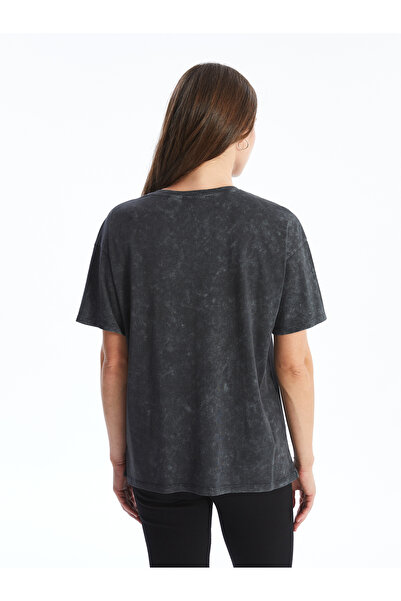 LC Waikiki Těhotenské tričko Mickey Mouse s potiskem Crew Neck - Krátký rukáv