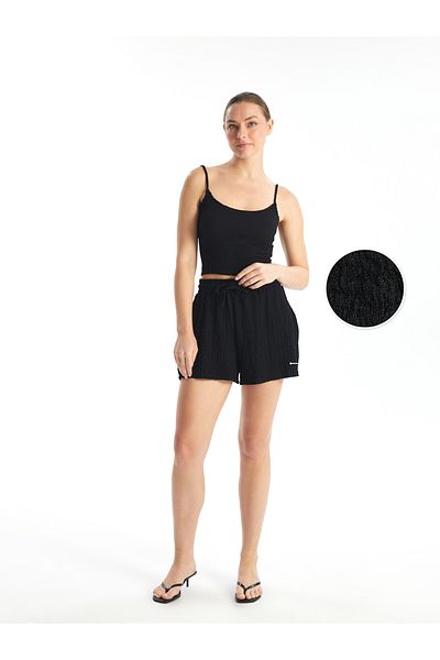 LC Waikiki Women's Straight Shorts - Elastic Waist