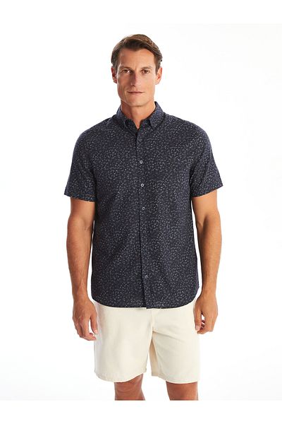 LC Waikiki Men's Shirt - Standard Fit, Short Sleeve