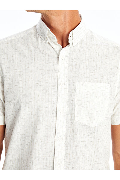 LC Waikiki Mintás normál szabású férfi ing - rövid ujjú