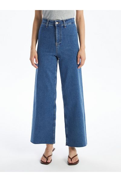 LC Waikiki Damen-Jeanshose mit weitem Bein