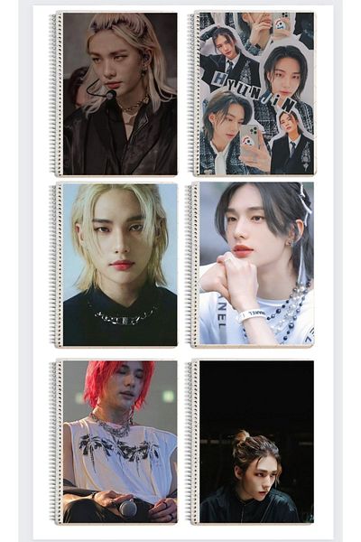 animeandyourworld Hyunjin stray kids A4 size 1 notebook with 72 pages (lined or checkered)