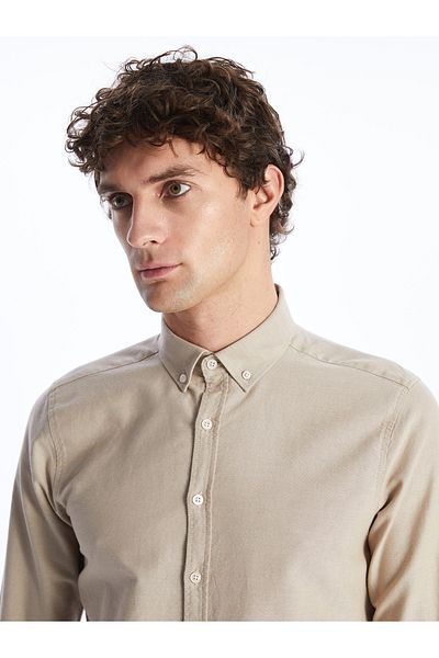 LC Waikiki Slim Fit μακρυμάνικο ανδρικό πουκάμισο Oxford