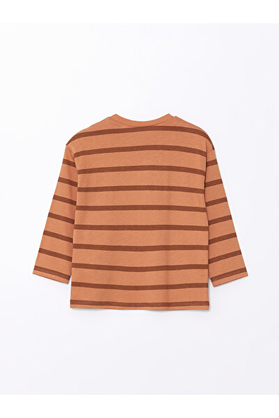 LC Waikiki Ριγέ μακρυμάνικο μπλουζάκι με λαιμόκοψη για αγοράκι