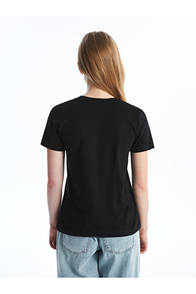 LC Waikiki Koszulka damska z okrągłym dekoltem i krótkim rękawem - W40958Z8