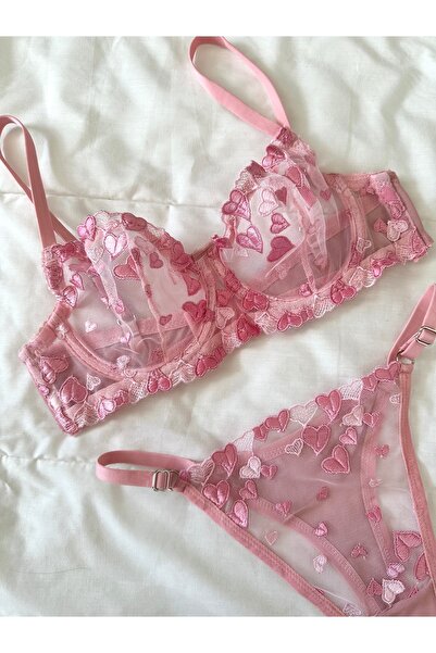 Feruzdesign Pink Underwire Shay Bralet Set