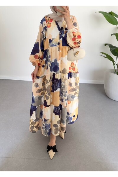 Abayana Desenli Perry Elbise