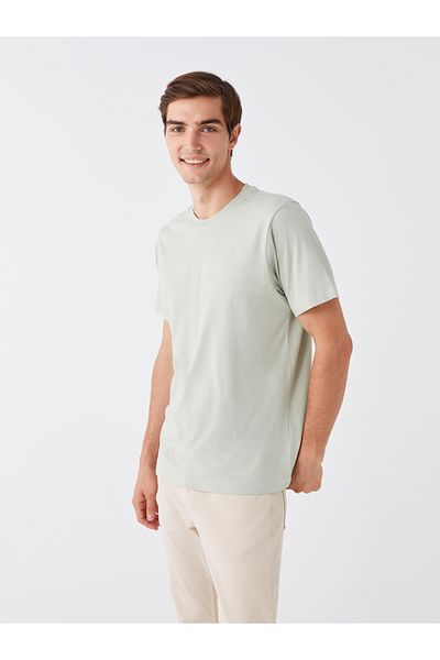 LC Waikiki Bedrucktes Herren-T-Shirt aus gekämmter Baumwolle – Rundhalsausschnitt, kurze Ärmel