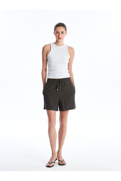 LC Waikiki Gerade Damen-Shorts – elastische Taille