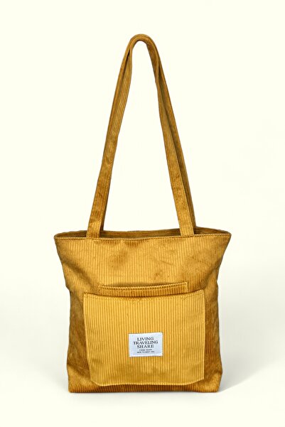 Mevo Living Traveling Share Uzun Askılı Velvet Omuz Çantası