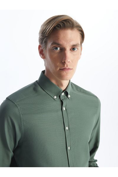 LC Waikiki Oxford-Hemd für Herren – schmale Passform, lange Ärmel