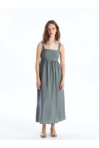 LC Waikiki Women's Straight Square Collar Dress